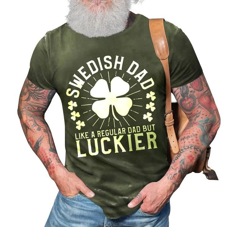 Swedish Dad St Patricks Day Sweden Father Gift For Mens 3D Print Casual Tshirt