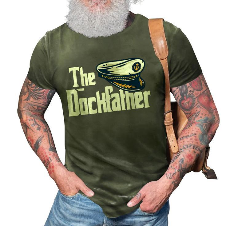 The Dockfather Funny Boating Fishing Boat Dad Captain Boater 3D Print Casual Tshirt
