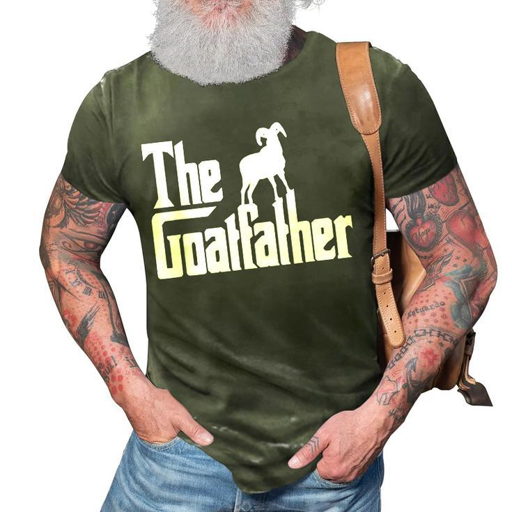 The Goatfather Funny Goat Father Lover Animal 3D Print Casual Tshirt