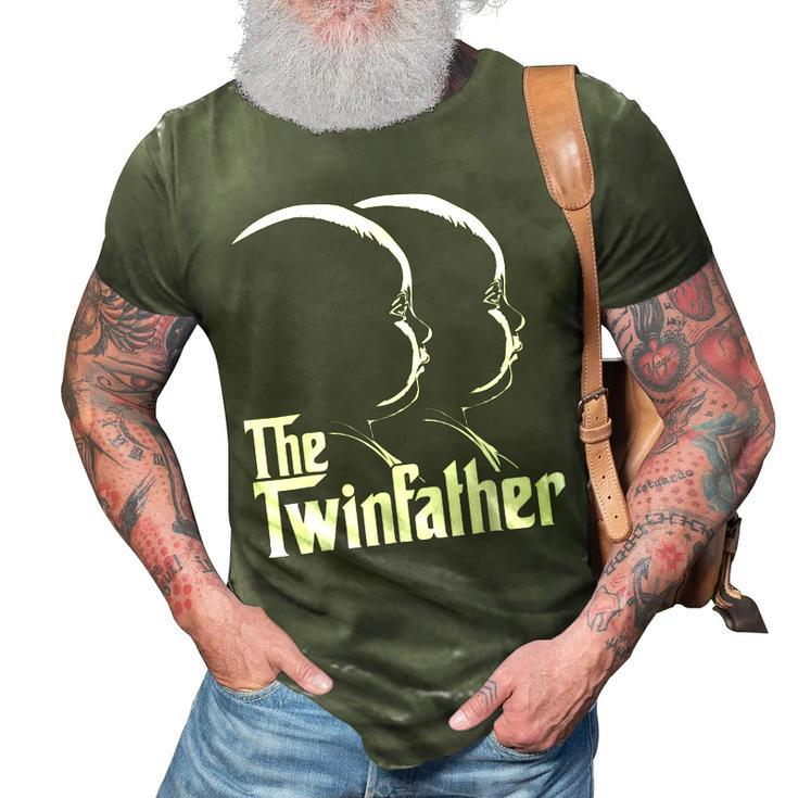 The Twinfather Funny Father Of Twins Dad Gift Gift For Mens 3D Print Casual Tshirt
