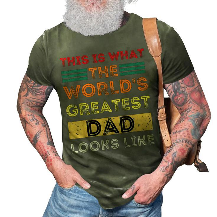 This Is What The Worlds Greatest Dad Looks Like 3D Print Casual Tshirt
