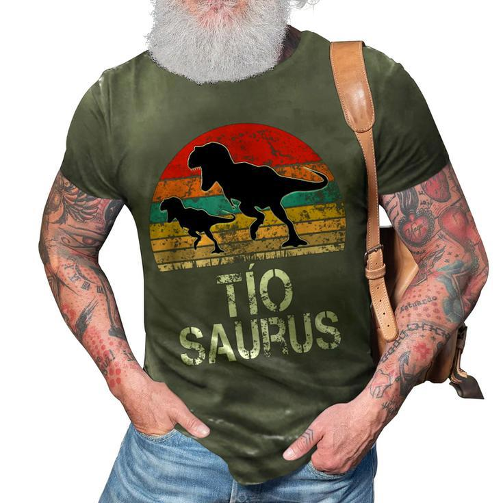 Tiosaurus Funny Spanish Uncle Dinosaur Vintage Gift Gift For Mens 3D Print Casual Tshirt