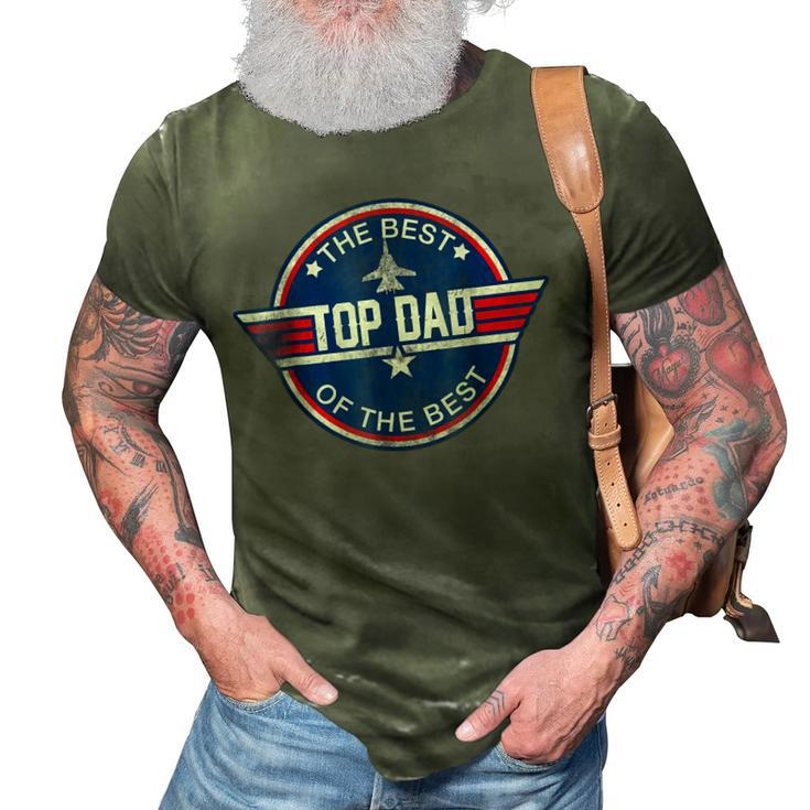 Top Dad The Best Of The Best Cool 80S 1980S Fathers Day 3D Print Casual Tshirt