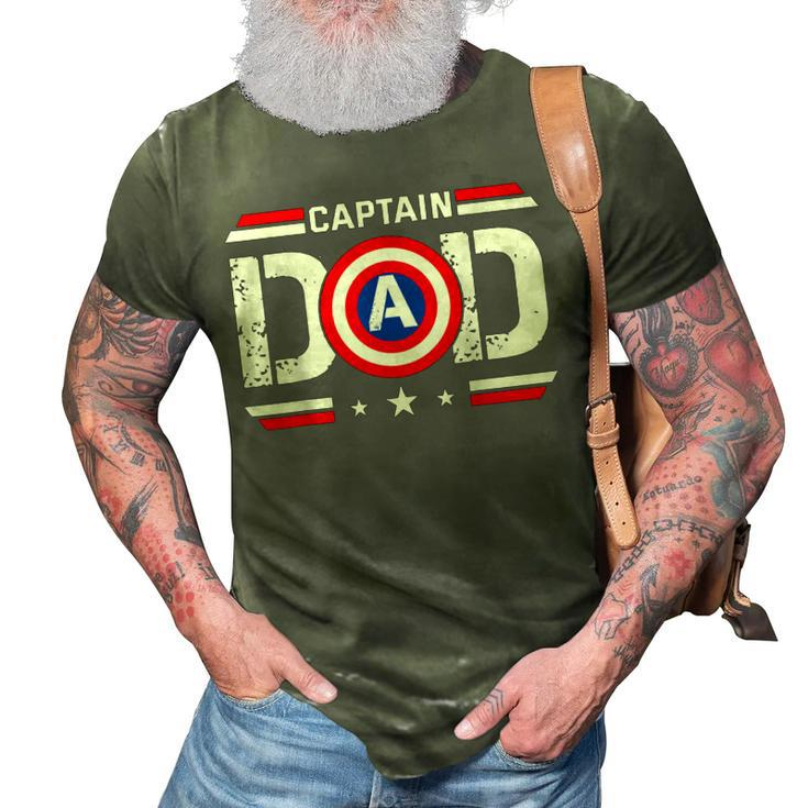 Top Vintage Dad Christmas Superhero Fathers Day Birthday Gift For Mens 3D Print Casual Tshirt