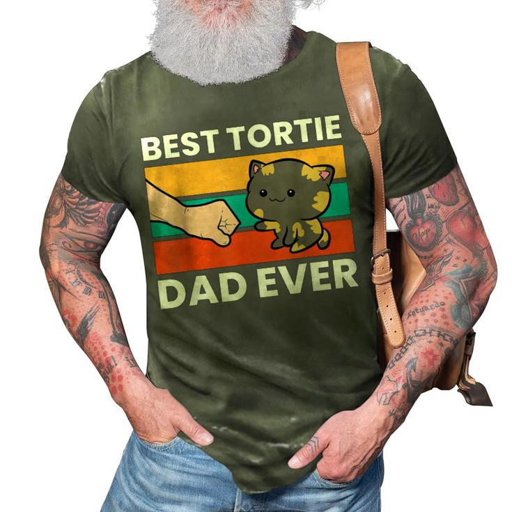 Tortoiseshell Cat Dad Best Tortie Dad Ever 3D Print Casual Tshirt