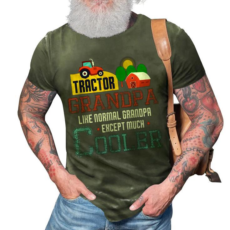 Tractor Grandpa Much Cooler Funny Farmer Tractor Driver Cool Gift For Mens 3D Print Casual Tshirt