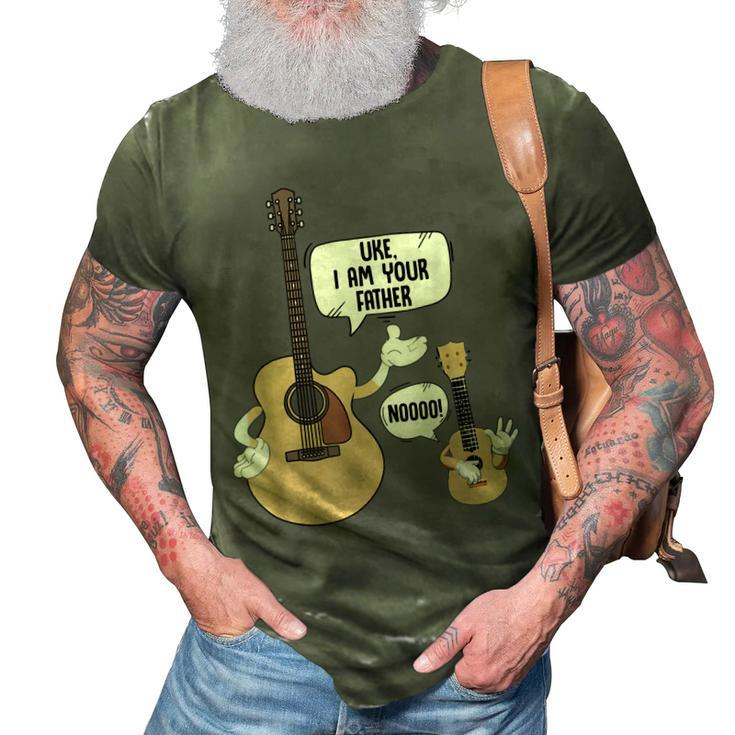 Uke I Am Your Father Ukulele Funny Guitar Music Player Gift 3D Print Casual Tshirt