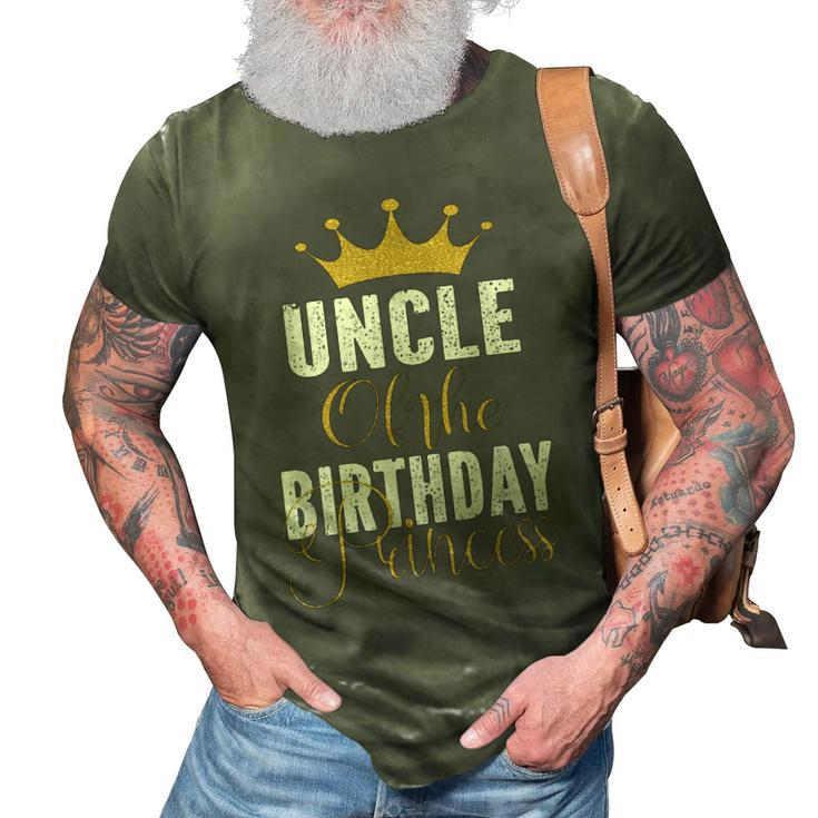 Uncle Of The Birthday Princess Girls Party 3D Print Casual Tshirt