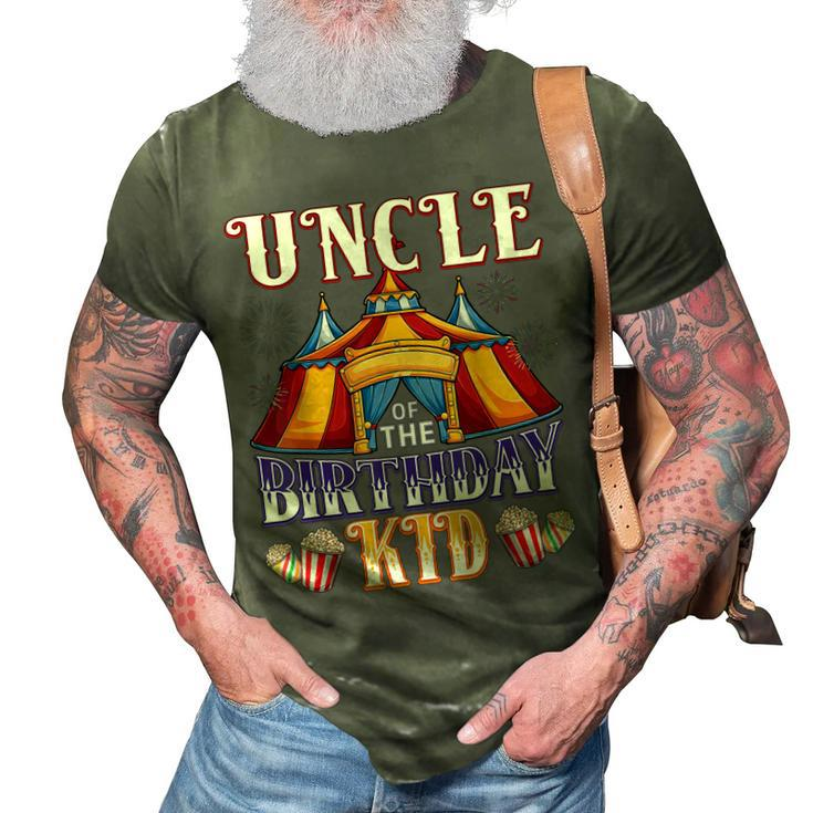 Uncle Of The Birthday Ringmaster Circus Party 3D Print Casual Tshirt