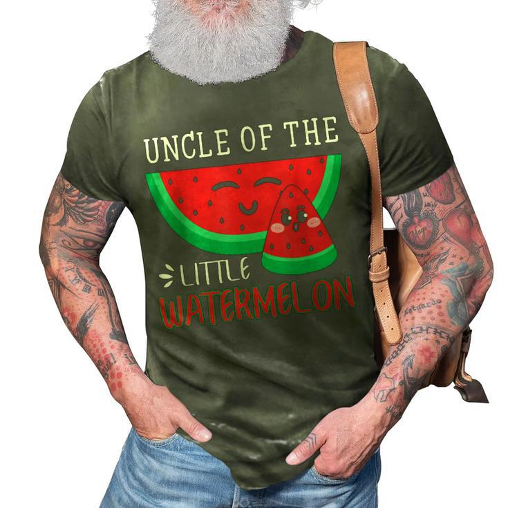Uncle Of The Little Watermelon Melon Family Matching 3D Print Casual Tshirt