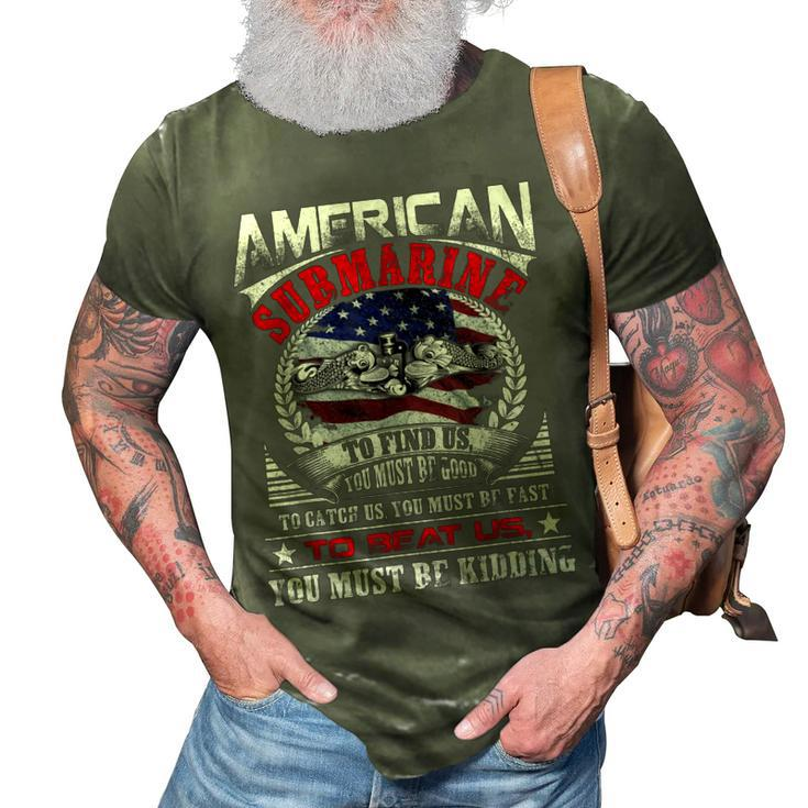 Us Military Submarine Gift For A Veteran Submariner 3D Print Casual Tshirt