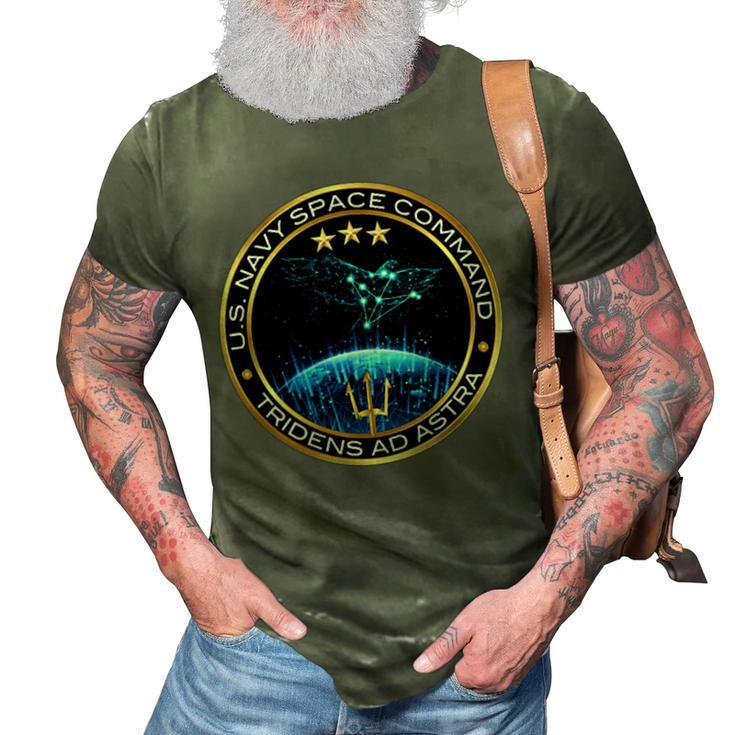 Us Navy Space Command Military Veteran Patch 3D Print Casual Tshirt