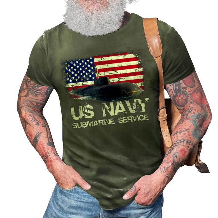 Us Navy Submarine Service Us Navy  Veteran Gift 3D Print Casual Tshirt