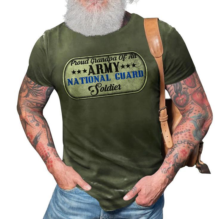 Usa Proud Army National Guard Grandpa  Soldier Gift 3D Print Casual Tshirt