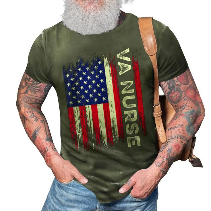 Va Nurse Veterans Affairs Nursing Military Rn 3D Print Casual Tshirt