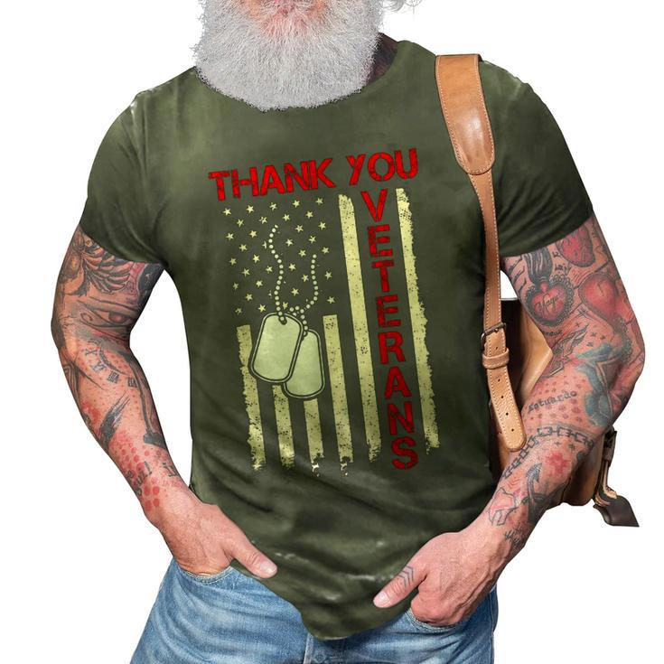 Veterans Day Us Flag Patriotic Proud Military 3D Print Casual Tshirt