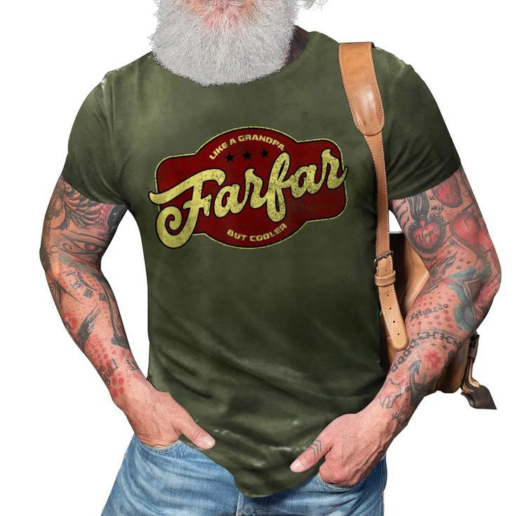 Vintage Farfar Like A Grandpa But Cooler Swedish Grandpa 3D Print Casual Tshirt