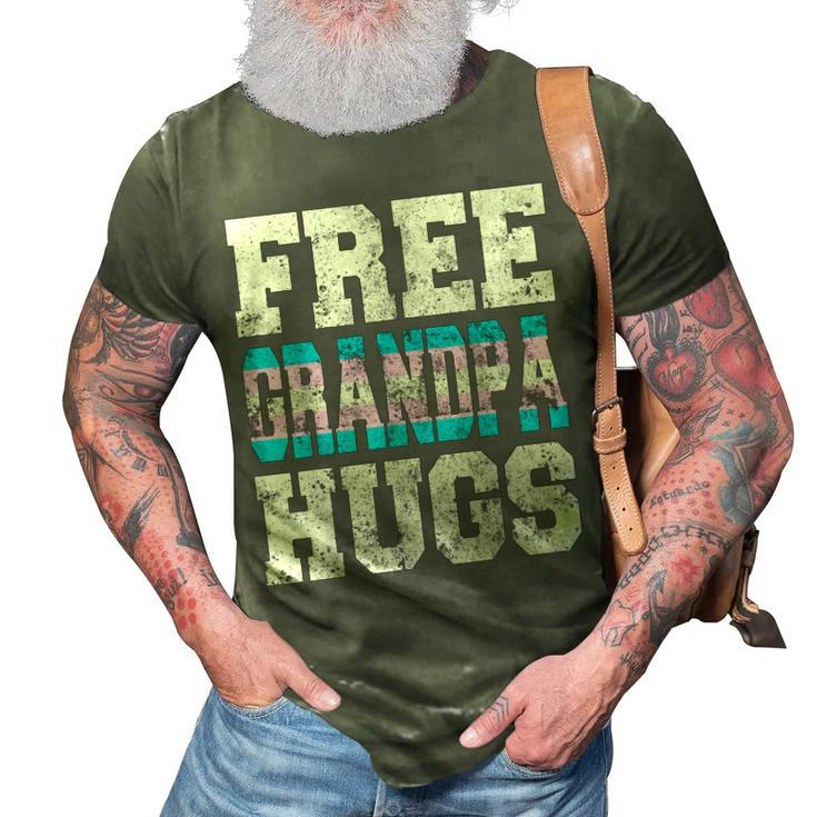 Vintage Free Grandpa Hugs Transgender Heart Lgbt Pride Month 3D Print Casual Tshirt