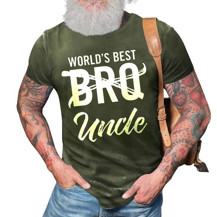 Worlds Best Bro Pregnancy Announcement Brother To Uncle Gift For Mens 3D Print Casual Tshirt