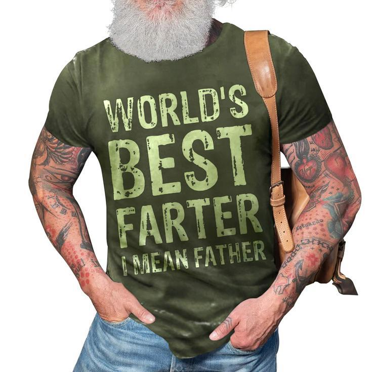 Worlds Best Farter I Mean Father  Graphic Novelty 3D Print Casual Tshirt
