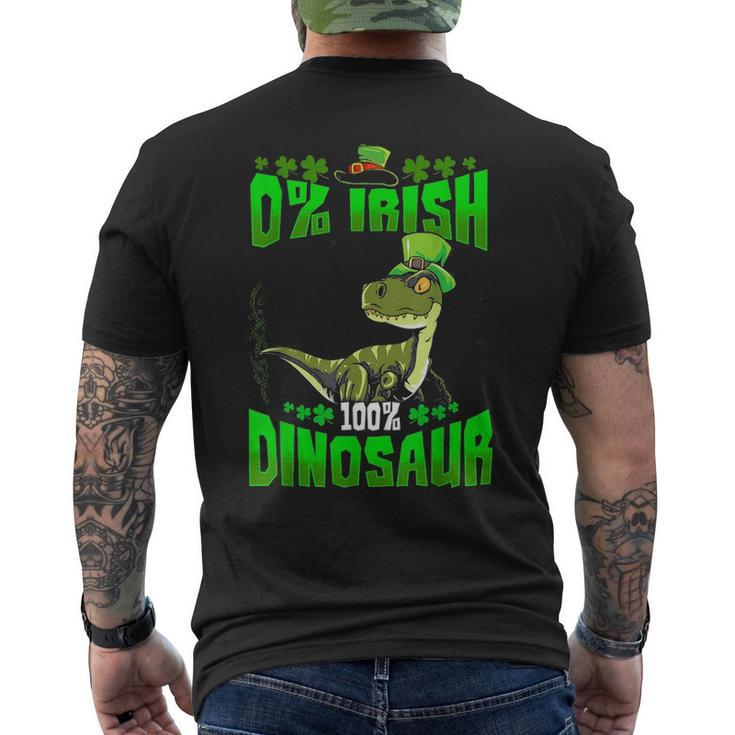 0 Irish 100 Dinosaur T-Rex Leprechaun St Patricks Day Men's T-shirt Back Print
