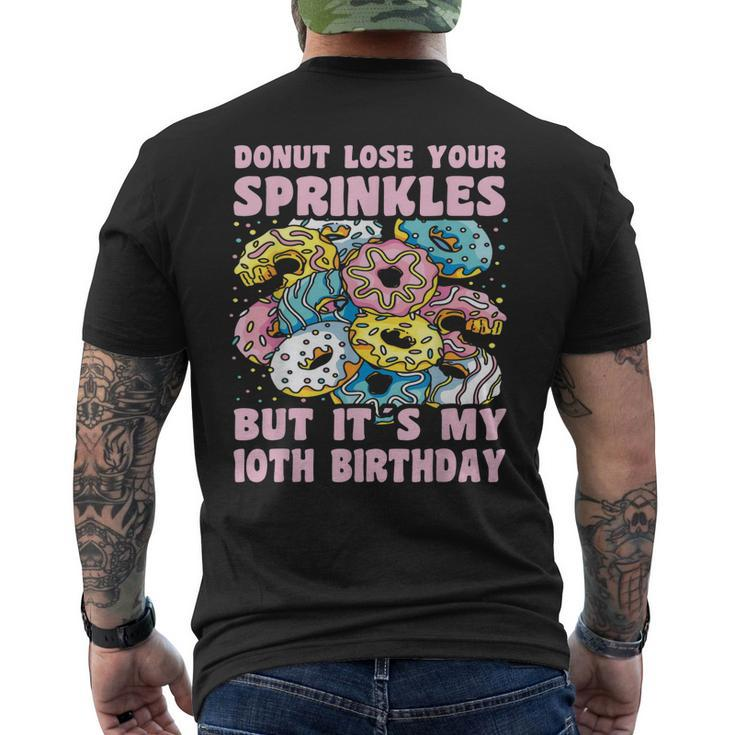 10Th Birthday 10 Year Old Donut Lose Sprinkles 10Th Birthday  Men's Crewneck Short Sleeve Back Print T-shirt