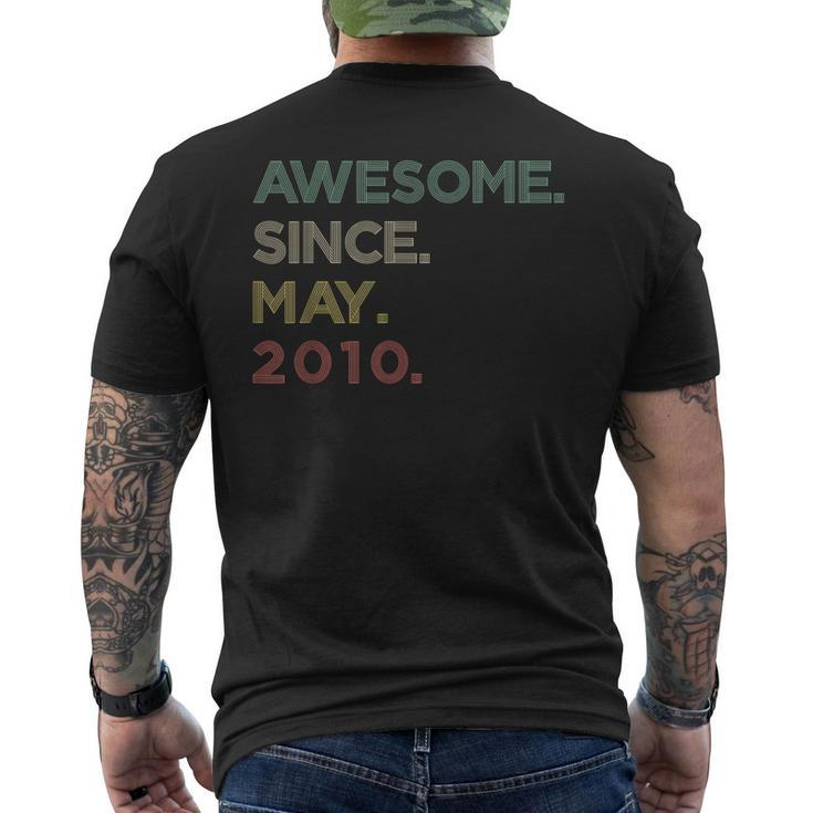 13 Year Old Awesome Since May 2010 13Th Birthday Mens Back Print T-shirt