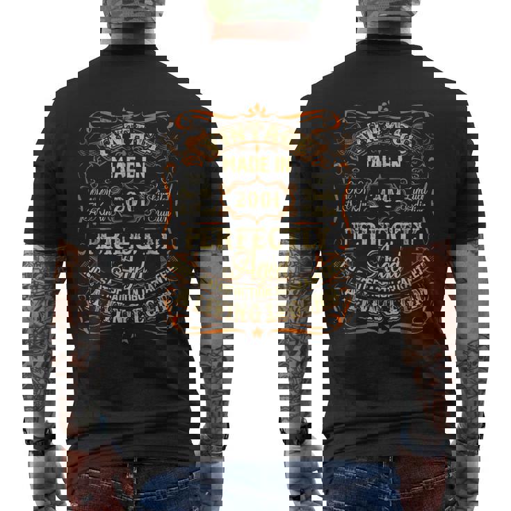 17Th Birthday Made In 2001 Vintage 17 Years Old Men's Back Print T-shirt