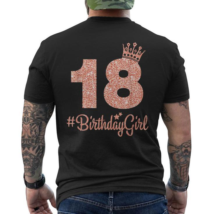 18 Birthdaygirl Sweet 18Th Pink Crown For Girls Men's Back Print T-shirt