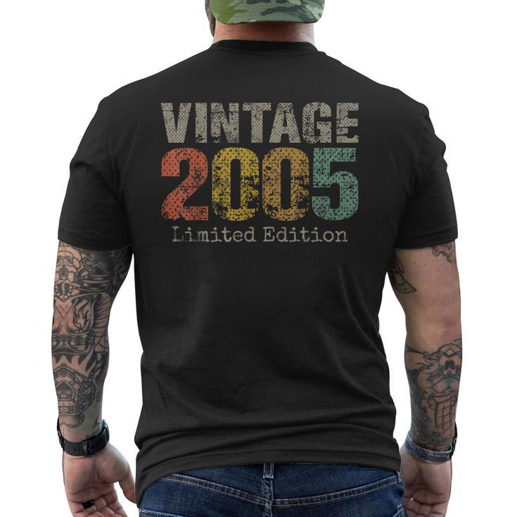 18 Year Old Vintage 2005 Limited Edition 18Th Birthday V2 Men's Back Print T-shirt