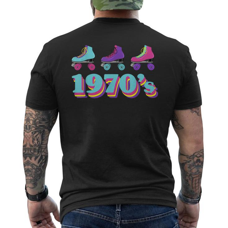 1970S Roller Skates 70S Party Costume Vintage Retro 70S Men's T-shirt Back Print