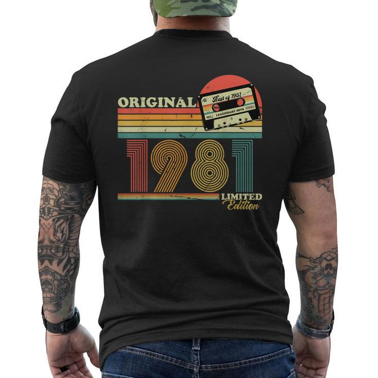 1981 Vintage Birthday Retro Limited Edition Men Woman Men's Back Print T-shirt