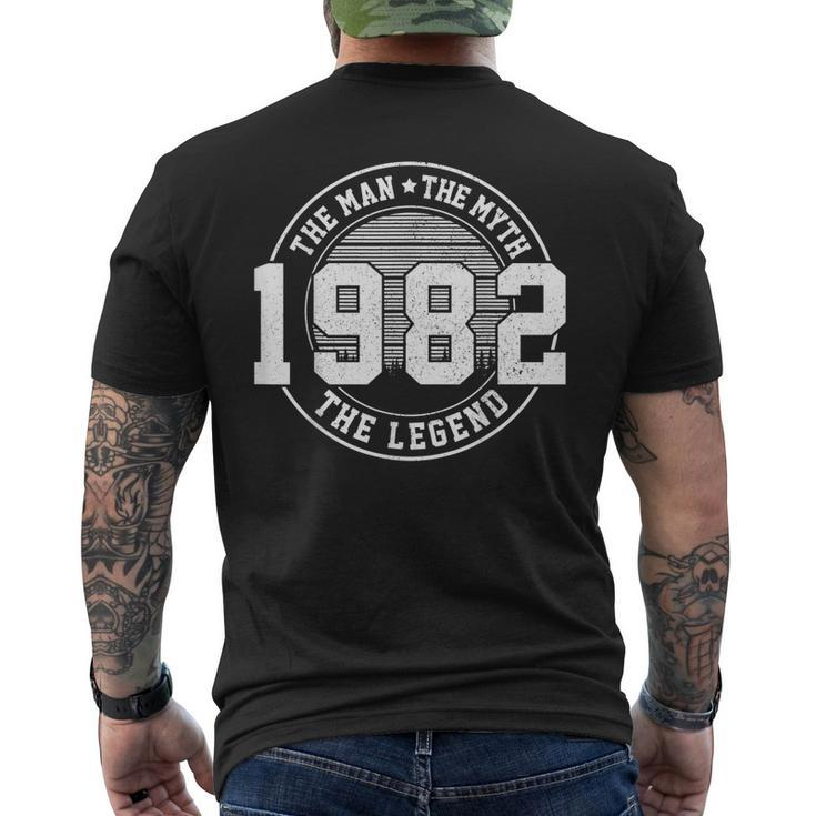 1982 The Man Myth Legend Vintage Men Funny 40Th Birthday Gift For Mens Mens Back Print T-shirt