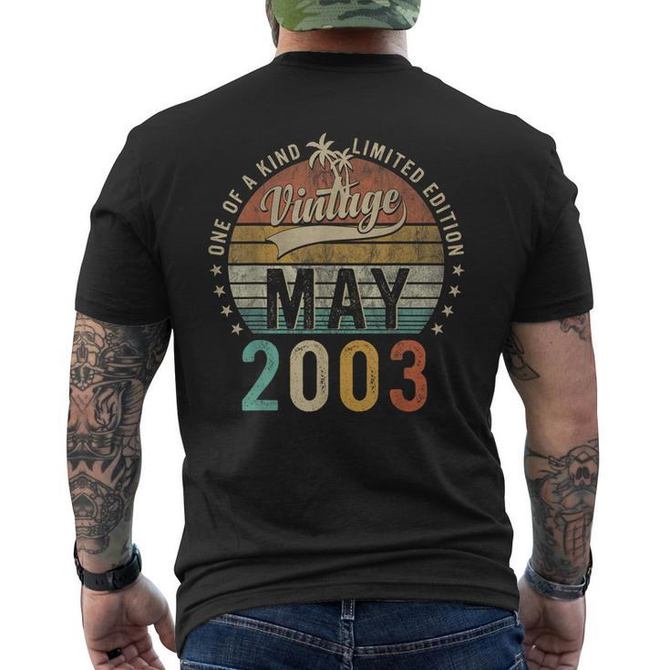 20 Year Old Awesome Since May 2003 20Th Birthday Mens Back Print T-shirt
