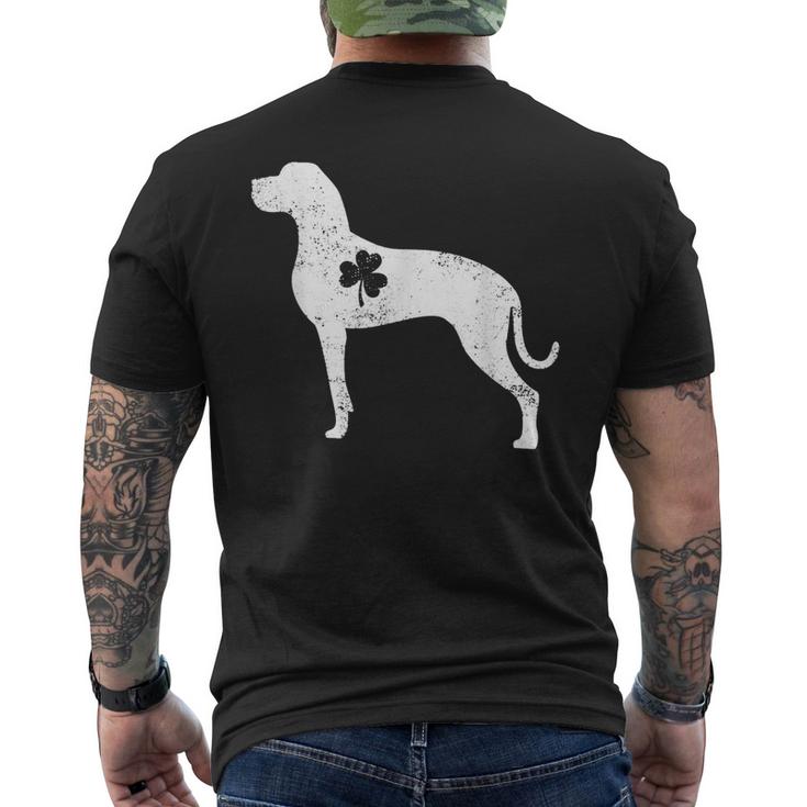 Great Dane Shamrock T  Dog Lover St Patricks Day Gifts  Men's Crewneck Short Sleeve Back Print T-shirt