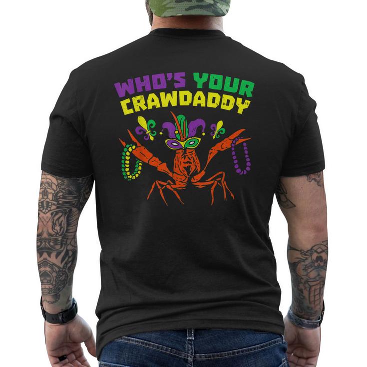 Whos Your Crawdaddy  Mardi Gras Parade 2023  Men's Crewneck Short Sleeve Back Print T-shirt