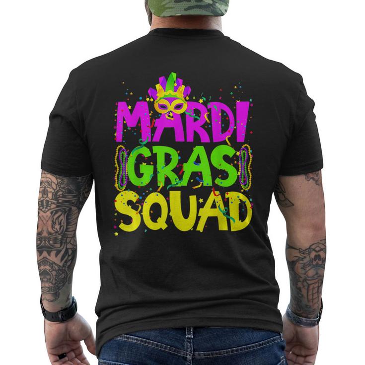 Mardi Gras Squad Party Costume Outfit - Funny Mardi Gras  Men's Crewneck Short Sleeve Back Print T-shirt