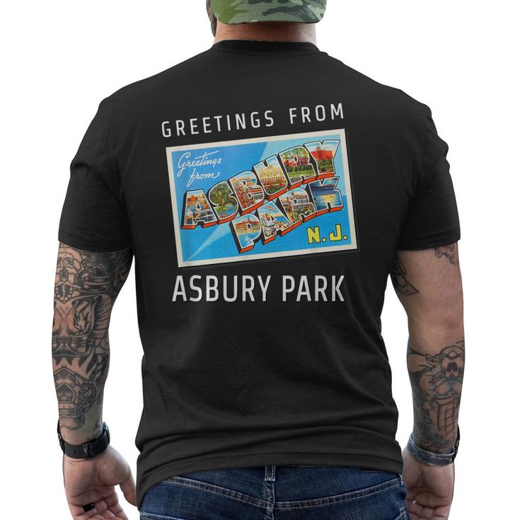 Asbury Park New Jersey Nj Travel Souvenir Gift Postcard  Men's Crewneck Short Sleeve Back Print T-shirt