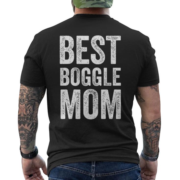 Boggle Mom Board Game Men's Back Print T-shirt