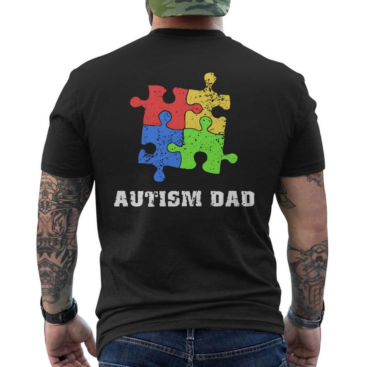 Autism Dad T Educate Love Support Men's Back Print T-shirt