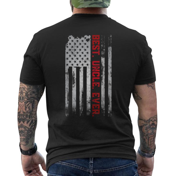 Best Uncle Ever American Usa Flag Father’S Day For Dad Men's Back Print T-shirt
