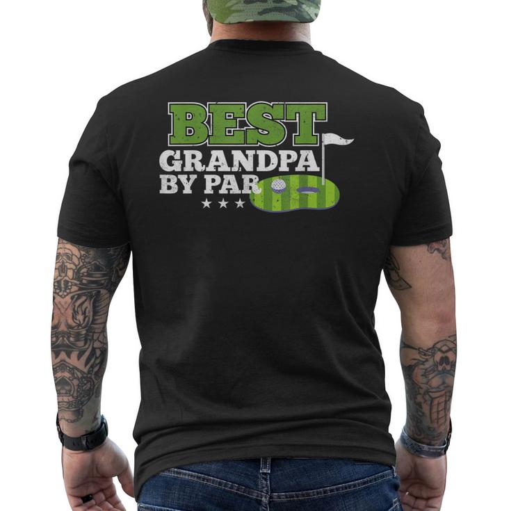 Best Grandpa By Par Fathers Day Golf Sports Lover Grandpa Men's Back Print T-shirt
