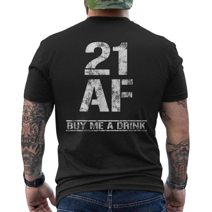 21 Af Buy Me A Drink 21St Birthday Shirt Men's Back Print T-shirt