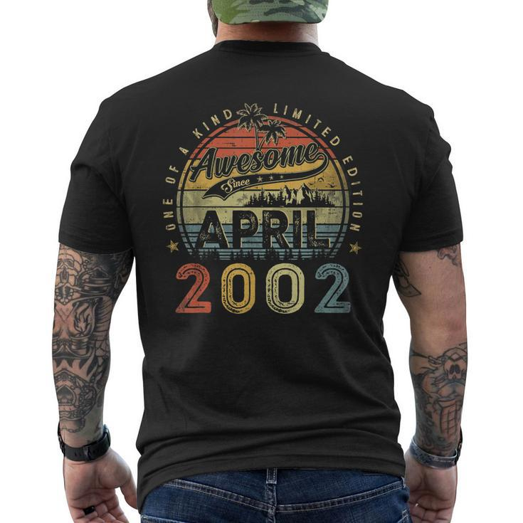 21 Year Old Awesome Since April 2002 21St Birthday Men's Back Print T-shirt