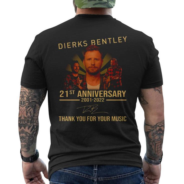 21St Anniversary 2001 2022 Dierks Bentley Men's Back Print T-shirt