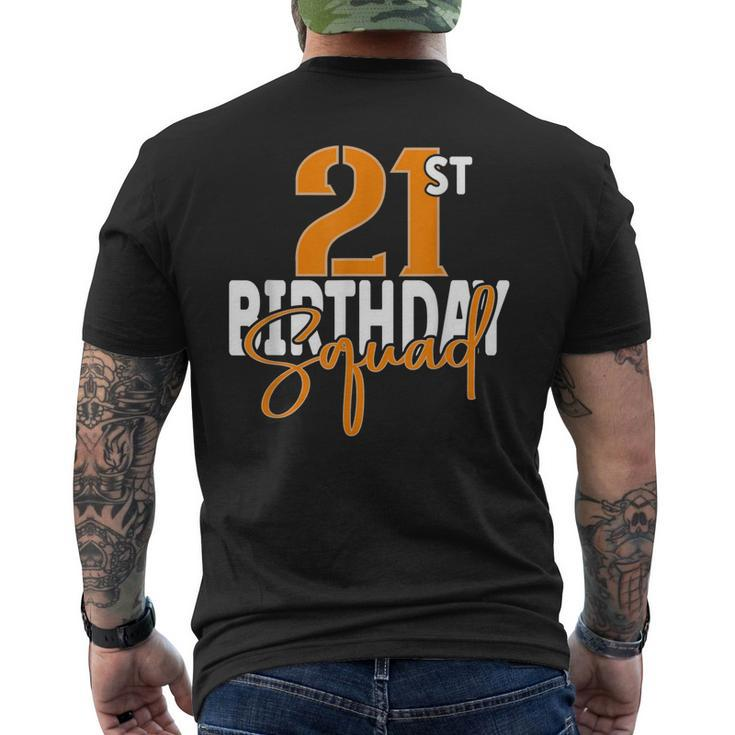 21St Birthday Squad Family Matching Group Men's Back Print T-shirt
