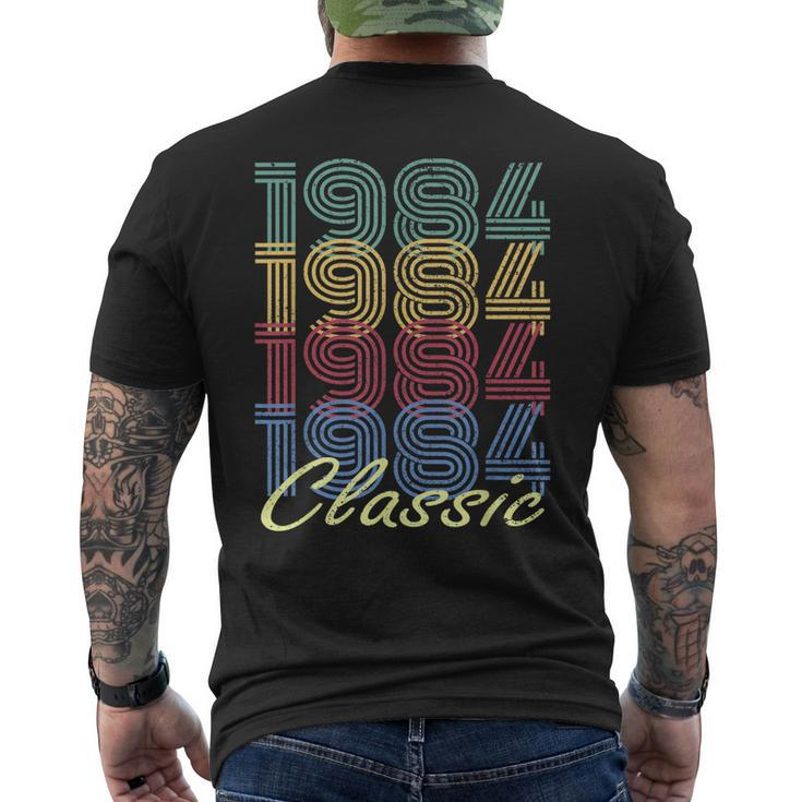 35Th Birthday Vintage 1984 Born In 1984 Classic Men's Back Print T-shirt