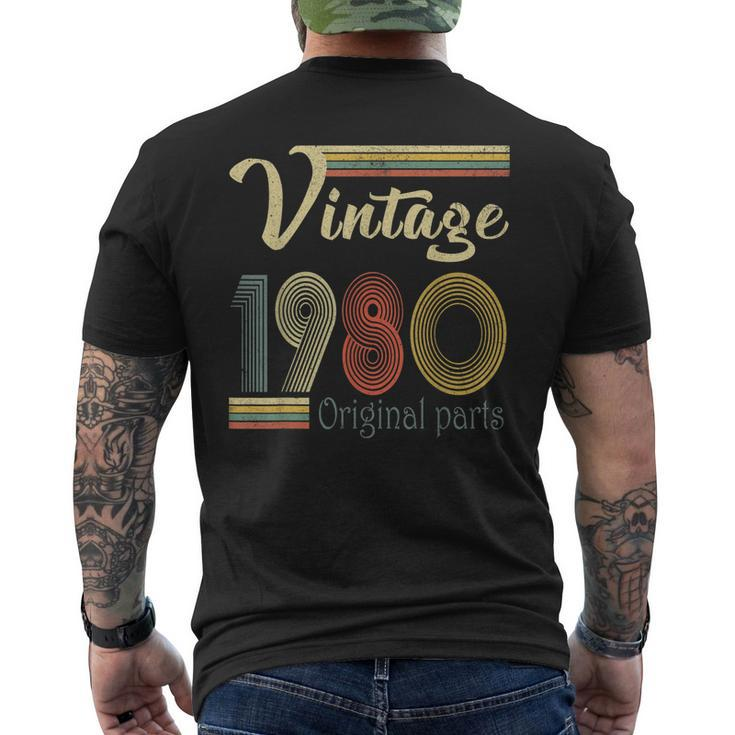 40 Years Old - Made In 1980 - Vintage 40Th Birthday Men's Back Print T-shirt