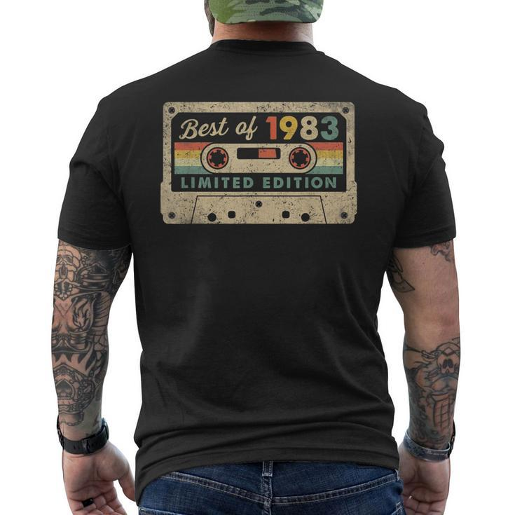 40Th Birthday 40 Years Old Best Of 1983 Vintage 80S Cassette Men's T-shirt Back Print