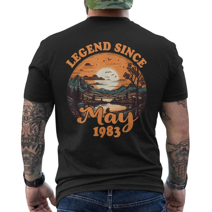 40Th Birthday Legend Since May 1983 40 Years Old  Mens Back Print T-shirt